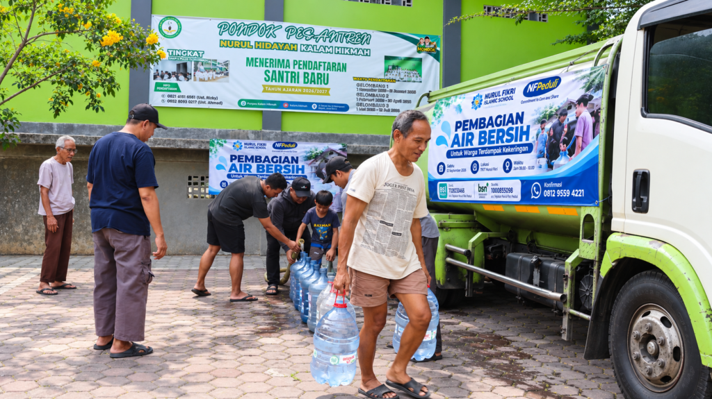 NF Peduli Salurkan Air Bersih di Pondok Pesantren Kalam Hikmah